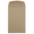 JAM Paper 6 x 9 Open End Catalog Envelopes, Brown Kraft Paper Bag, 25/Pack (51286524a)