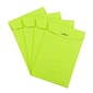 JAM Paper 6" x 9" Open End Catalog Colored Envelopes with Clasp Closure, Ultra Lime Green, 10/Pack (V0128133B)