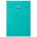 JAM Paper 6 x 9 Open End Catalog Colored Envelopes with Clasp Closure, Sea Blue Recycled, 10/Pack