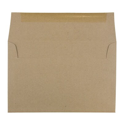 JAM Paper A9 Invitation Envelopes, 5.75 x 8.75, Brown Kraft Paper Bag, 25/Pack (LEKR875)