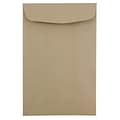 JAM Paper® 6 x 9 Open End Catalog Envelopes, Brown Kraft Paper Bag, 25/Pack (51286524a)
