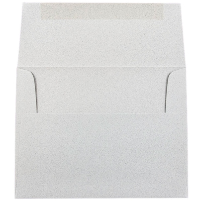 JAM Paper® A2 Passport Invitation Envelopes, 4.375 x 5.75, Granite Silver Recycled, 25/Pack (CPST605