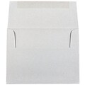 JAM Paper A2 Passport Invitation Envelopes, 4.375 x 5.75, Granite Silver Recycled, 25/Pack (CPST605)