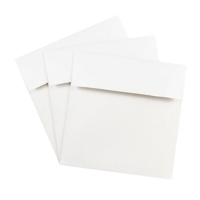 JAM Paper 8 x 8 Square Invitation Envelopes, White, 25/Pack (3992315)