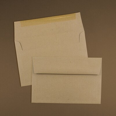 JAM Paper Kraft A9 Invitation Envelopes, 5.75 x 8.75, Brown Kraft Paper Bag, 25/Pack (LEKR875)