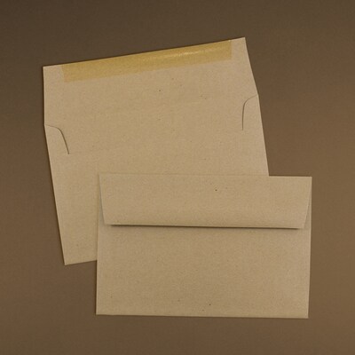 JAM Paper A9 Invitation Envelopes, 5.75 x 8.75, Brown Kraft Paper Bag, 25/Pack (LEKR875)