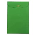 JAM Paper® 6 x 9 Open End Catalog Colored Envelopes with Clasp Closure, Green Recycled, 100/Pack (87