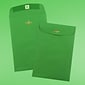 JAM Paper® 6 x 9 Open End Catalog Colored Envelopes with Clasp Closure, Green Recycled, 100/Pack (87923)