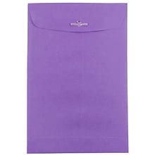 JAM Paper® 6 x 9 Open End Catalog Colored Envelopes with Clasp Closure, Violet Purple Recycled, 10/P