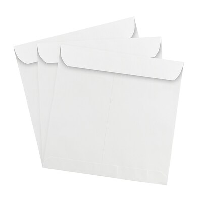 JAM Paper 10.5" x 10.5" Square Invitation Envelopes, White, 25/Pack (3992320)