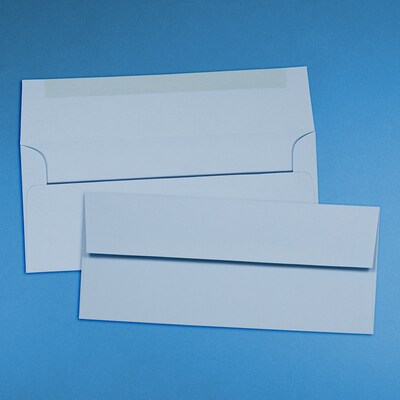JAM Paper #10 Business Envelope, 4 1/8" x 9 1/2", Baby Blue, 25/Pack (2155778)