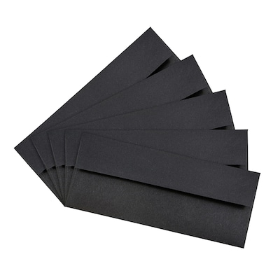 JAM Paper #10 Business Envelope, 4 1/8" x 9 1/2", Black, 25/Pack (900921796)