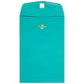 JAM Paper 6 x 9 Open End Catalog Colored Envelopes with Clasp Closure, Sea Blue Recycled, 100/Pack (