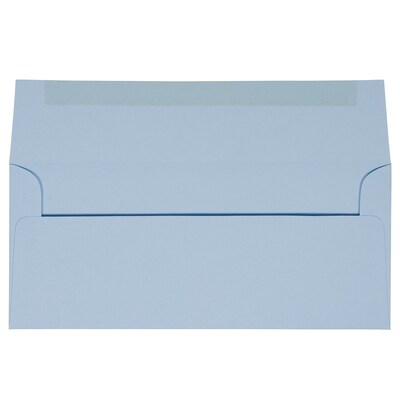 JAM Paper Open End #10 Business Envelope, 4 1/8" x 9 1/2", Baby Blue, 50/Pack (2155778I)