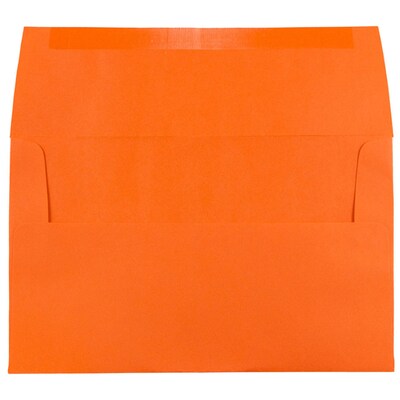 JAM Paper® A10 Colored Invitation Envelopes, 6 x 9.5, Orange Recycled, 50/Pack (95922I)