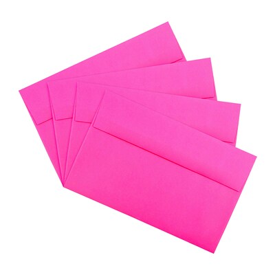 JAM Paper® A10 Colored Invitation Envelopes, 6 x 9.5, Ultra Fuchsia Pink, 50/Pack (16577I)