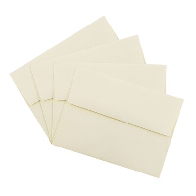 JAM Paper A6 Strathmore Invitation Envelopes, 4.75 x 6.5, Ivory Wove, 50/Pack (900913185I)
