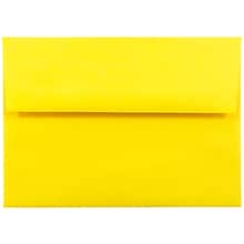 JAM Paper A6 Colored Invitation Envelopes, 4.75 x 6.5, Yellow Recycled, 50/Pack (94531I)