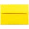 JAM Paper A6 Colored Invitation Envelopes, 4.75 x 6.5, Yellow Recycled, 50/Pack (94531I)