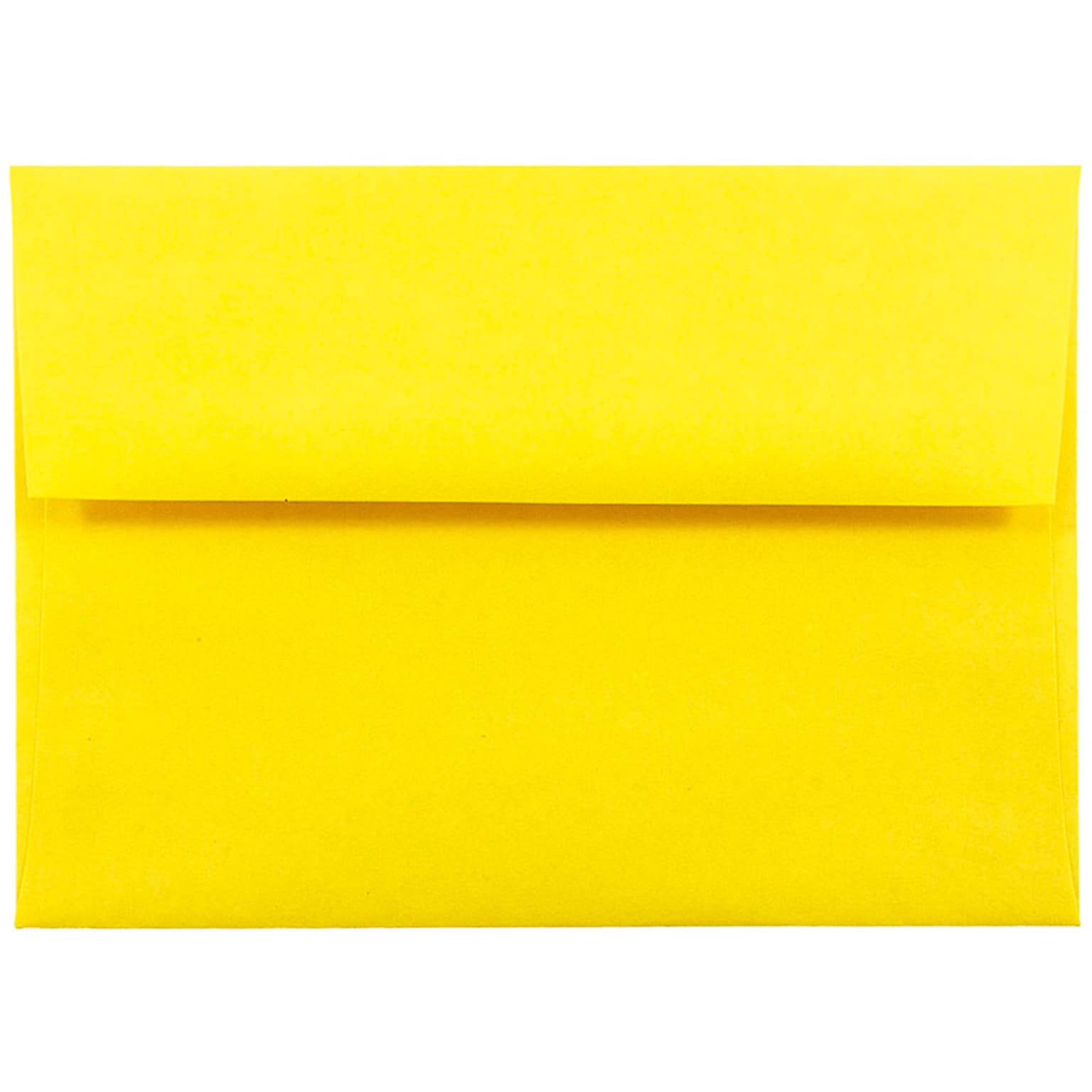 JAM Paper A6 Colored Invitation Envelopes, 4.75 x 6.5, Yellow Recycled, 50/Pack (94531I)