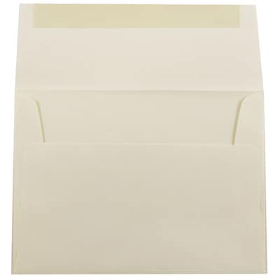 JAM Paper® A6 Strathmore Invitation Envelopes, 4.75 x 6.5, Ivory Wove, Bulk 250/Box (900913185H)