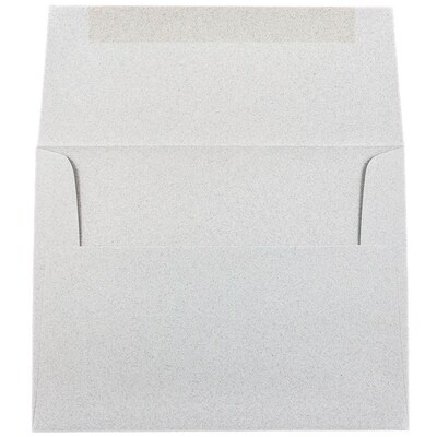 JAM Paper A2 Passport Invitation Envelopes, 4.375 x 5.75, Granite Silver Recycled, 50/Pack (CPST605I