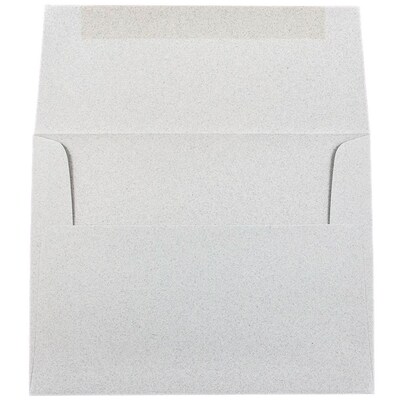 JAM Paper A2 Passport Invitation Envelopes, 4.375 x 5.75, Granite Silver Recycled, 50/Pack (CPST605I