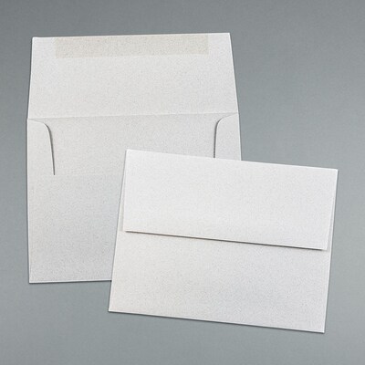 JAM Paper A2 Passport Invitation Envelopes, 4.375 x 5.75, Granite Silver Recycled, 50/Pack (CPST605I)