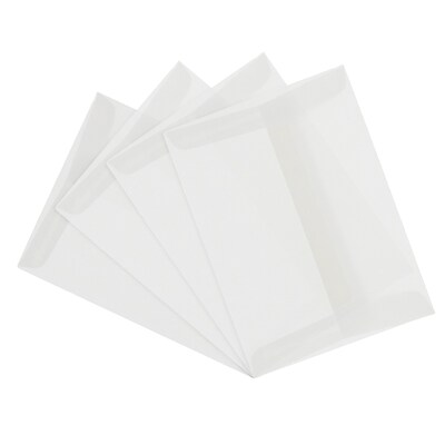 JAM Paper® A7 Translucent Vellum Invitation Envelopes, 5.25 x 7.25, Clear, 50/Pack (2851295I)