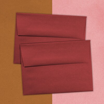 JAM Paper A7 Invitation Envelopes, 5.25 x 7.25, Dark Red, 50/Pack (31511307I)