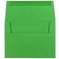 JAM Paper A2 Colored Invitation Envelopes, 4.375 x 5.75, Green Recycled, Bulk 250/Box (15843H)