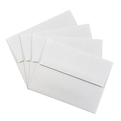 JAM Paper® A2 Passport Invitation Envelopes, 4.375 x 5.75, Granite Silver Recycled, Bulk 250/Box (CPST605H)