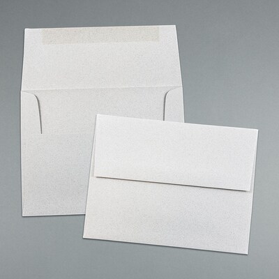 JAM Paper® A2 Passport Invitation Envelopes, 4.375 x 5.75, Granite Silver Recycled, Bulk 250/Box (CPST605H)