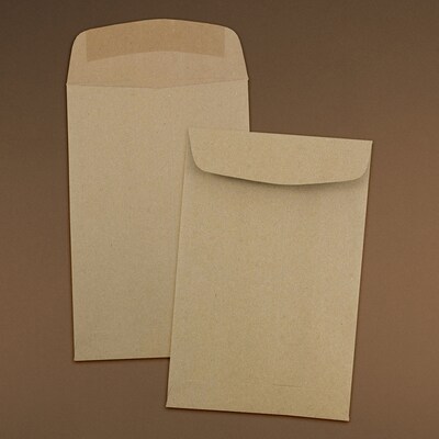 JAM Paper 6 x 9 Kraft Open End Catalog Envelopes, Brown Kraft Paper Bag, 100/Pack (51286524)