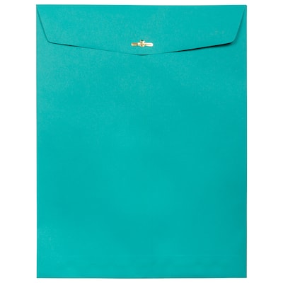 JAM Paper Open End Clasp #13 Catalog Envelope, 10" x 13", Sea Blue, 100/Box (900766073)