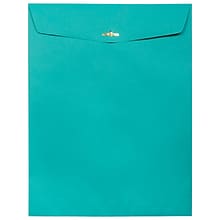 JAM Paper Open End Clasp #13 Catalog Envelope, 10 x 13, Sea Blue, 100/Box (900766073)