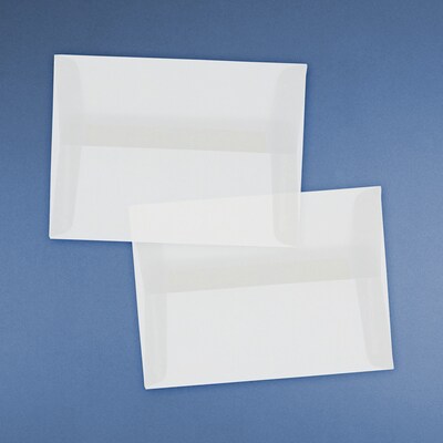 JAM Paper 4Bar A1 Translucent Vellum Invitation Envelopes, 3.625 x 5.125, Clear, 25/Pack (900797921)