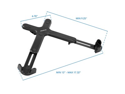 Mount-It! 12"-17.32" x 9.25" Steel Laptop Tray, Black (MI-5352T)