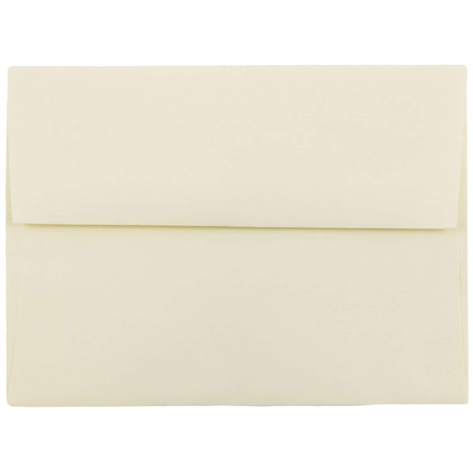 JAM Paper A6 Strathmore Invitation Envelopes, 4.75 x 6.5, Ivory Wove, 25/Pack (900913185)