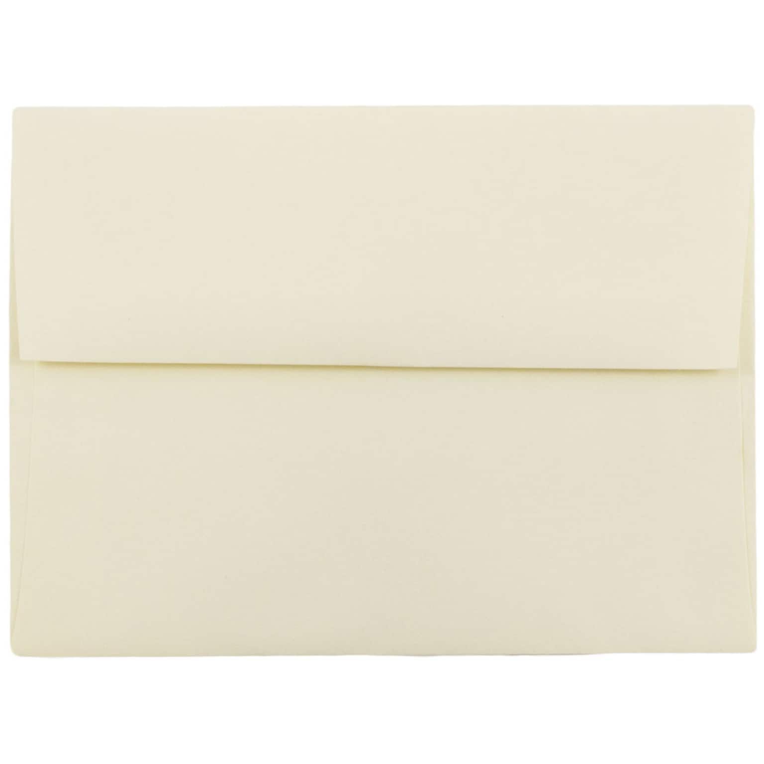 JAM Paper A6 Strathmore Invitation Envelopes, 4.75 x 6.5, Ivory Wove, Bulk 1000/Carton (900913185B)