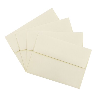 JAM Paper A6 Strathmore Invitation Envelopes, 4.75 x 6.5, Ivory Wove, Bulk 1000/Carton (900913185B)