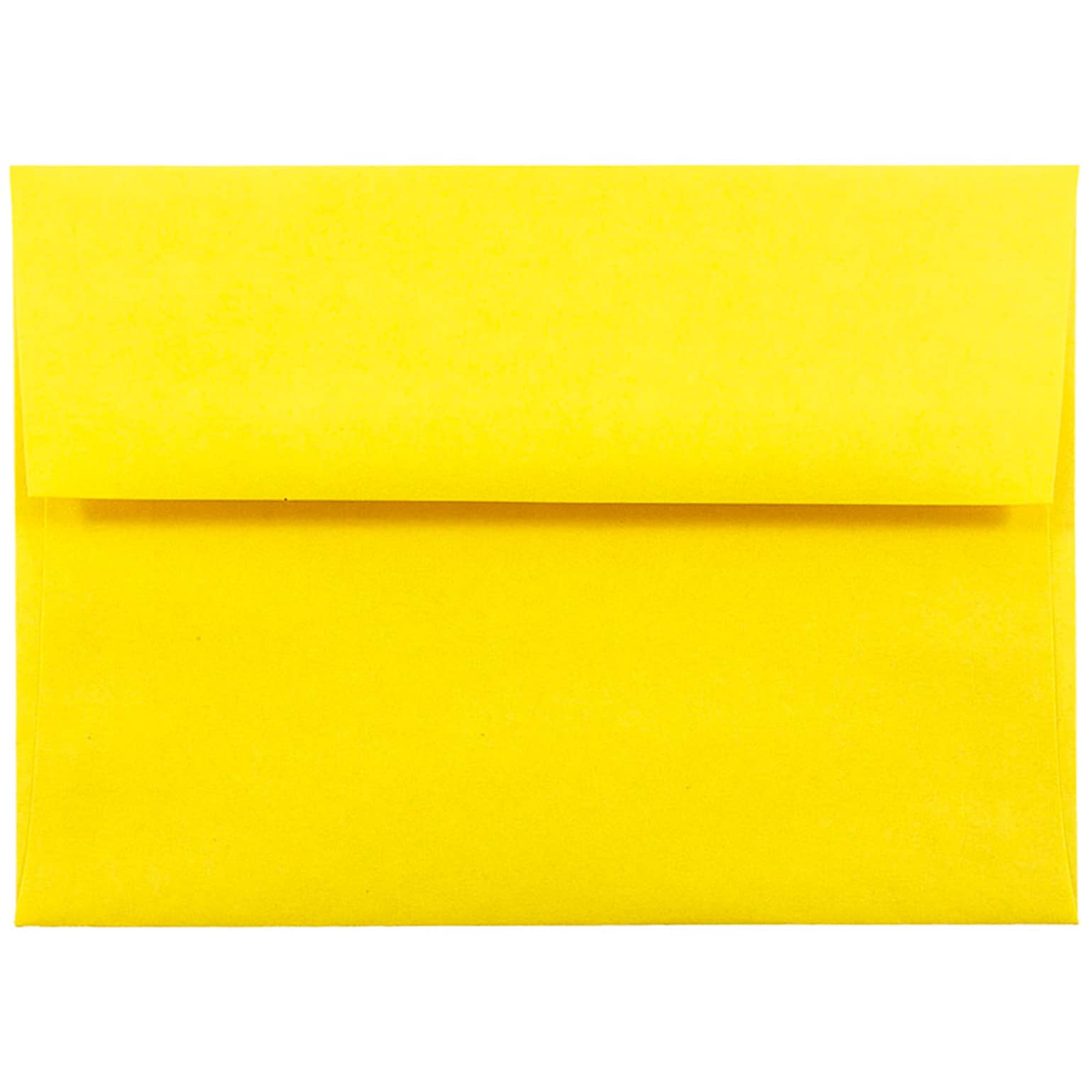 JAM Paper A6 Colored Invitation Envelopes, 4.75 x 6.5, Yellow Recycled, 25/Pack (94531)