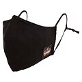 Ergodyne Skullerz Reusable Cloth Contoured Face Cover Mask, Extra Large, Black, 3/Pack (48802)