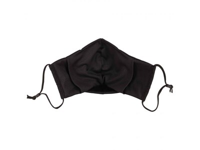 Ergodyne Skullerz Reusable Cloth Contoured Face Cover Mask, Extra Large, Black, 3/Pack (48802)