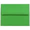 JAM Paper A2 Colored Invitation Envelopes, 4.375 x 5.75, Green Recycled, 25/Pack (15843)