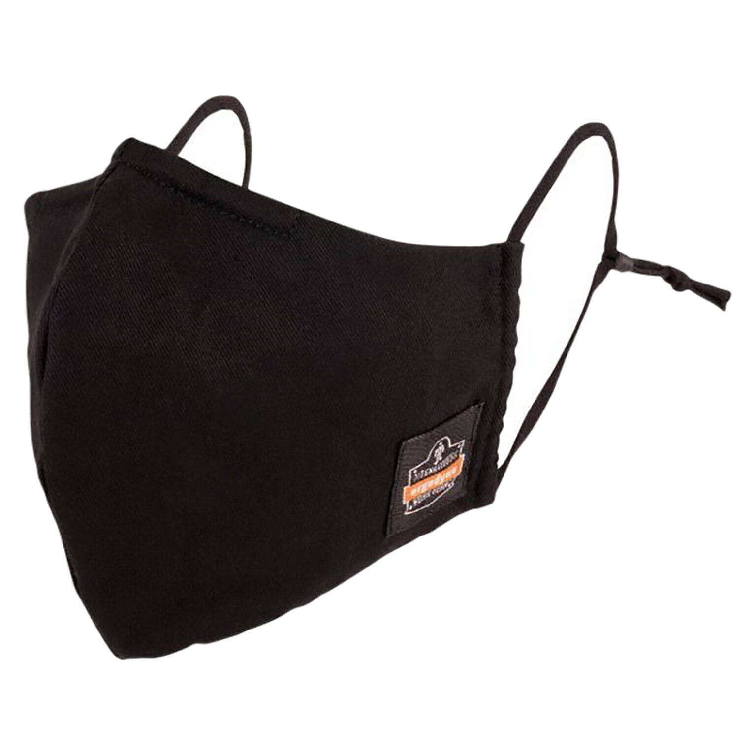 Ergodyne Skullerz Reusable Cloth Contoured Face Cover Mask, Small/Medium, Black, 3/Pack (48800)