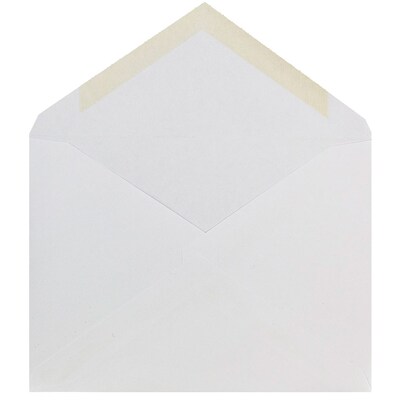 JAM Paper A6 Invitation Envelopes with V-Flap, 4.75 x 6.5, White, 25/Pack (J0567)