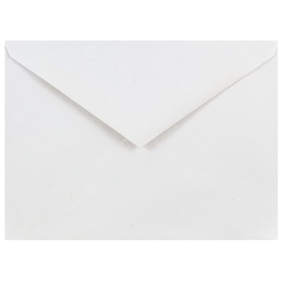 JAM Paper A6 Invitation Envelopes with V-Flap, 4.75 x 6.5, White, Bulk 1000/Carton (J0567B)