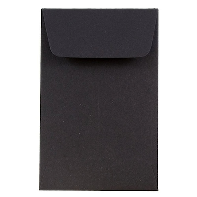 JAM Paper #1 Coin Business Envelopes, 2.25 x 3.5, Black, 25/Pack (352527801)