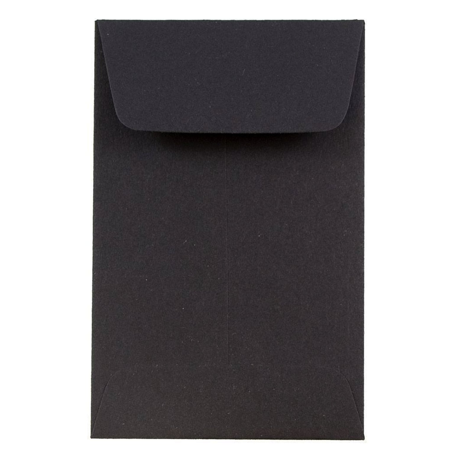 JAM Paper #1 Coin Business Envelopes, 2.25 x 3.5, Black, 25/Pack (352527801)